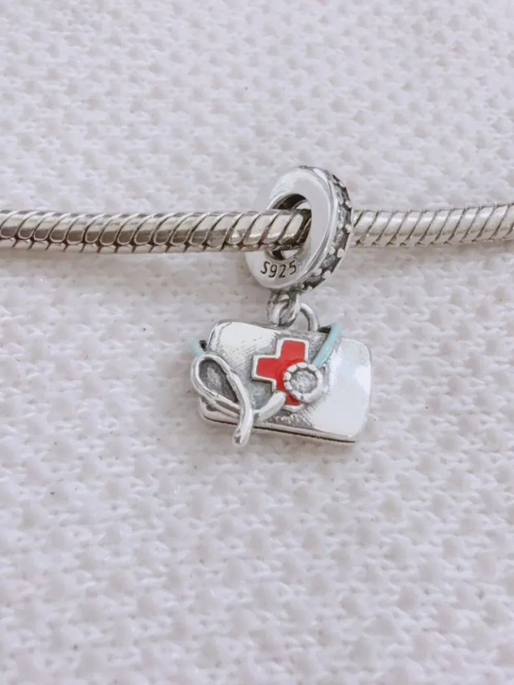 Medical First Aid Kit Charm Silver Charm For Pandora Bracelet Necklace